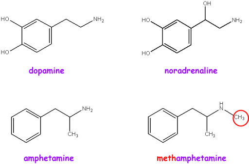 methamphetamine vs amphetamine